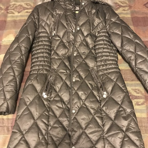 Laundry By Design parka with fur trimmed hood. - Picture 2 of 5